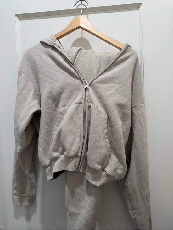 SKIMS Tops - SKIMS Light Beige Hoodie Zip Sweatshirt & Jogger Set